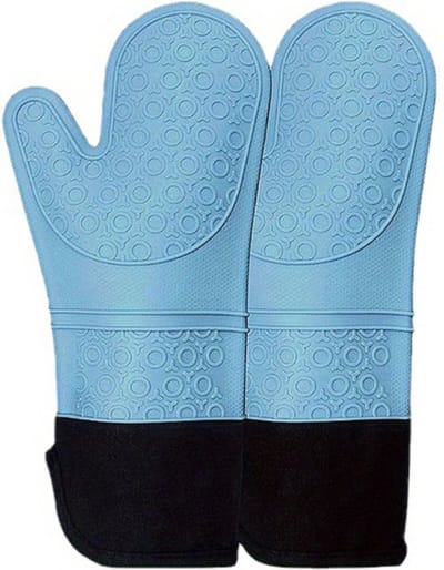 Siliconen Handschoenen - Ovenhandschoenen - Ovenwanten - Barbecue - Hittebestendig - Blauw