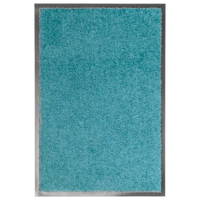 vidaXL - Deurmat - wasbaar - 40x60 - cm - cyaan