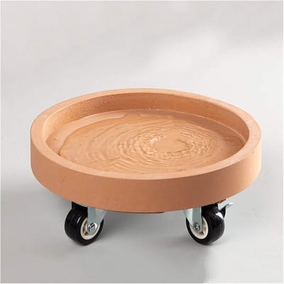 Plantenpallet Met Wielen - Bloempotverplaatser Plantenwagen - Zware Planten Verplaatsen - 360 Graden Draaibare Wielen - 24 cm Diameter - Roze