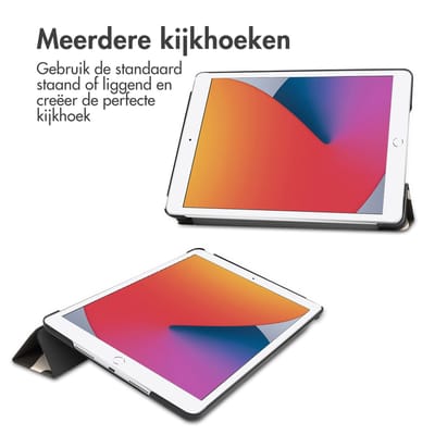 imoshion Tablet Hoes - Geschikt voor Apple iPad 9/8/7 10.2 inch (9e generatie 2021 / 8e generatie 2020 / 7e generatie 2019) - Design Trifold Bookcase