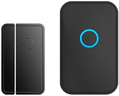 Draadloze Deurbel Sensor - Alarm Kit - Woning Beveiliging - 45 Melodieën - 20 Meter Bereik - Zwart
