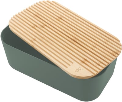 Point-Virgule - Broodtrommel - rPET met bamboe deksel - Iceberg Green - 38x21x15cm