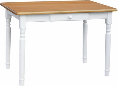 Eettafel Grenen - Keukentafel Hout - Gezellig Tafelen - Met Lade - 70 x 90 cm - Wit Honing