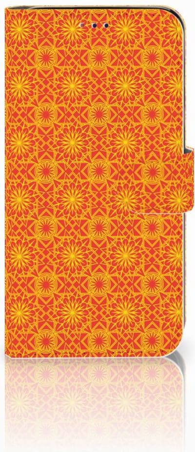 Boekhoesje voor Samsung Galaxy A10 Telefoon Hoesje Batik Oranje