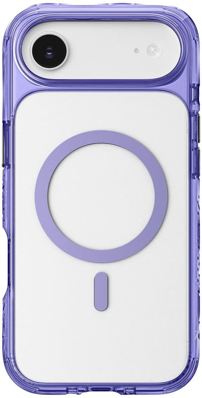 LAUT Crystal Matter X Hoesje, Ultra Transparant, 6m Valbescherming, MagSafe® Compatibel, IMPKT Cell Technologie, voor Apple iPhone Air, Purple Crystal