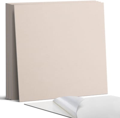 Coloray Wandpanelen Zelfklevend - Perzik Zelfklevende Wandpanelen - 50 cm x 50 cm - Beige Wandpaneel PVC - 4 stuks - Eénkleurige Wandpanelen Zelfklevend - Wandpaneel Keuken - Wandpanelen Badkamer