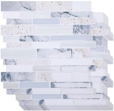 Dailygoods- Plaktegels 10 Stuks - 30 x 30 cm - Zelfklevend - Waterdicht - 3D-Wandtegels - Steenlook - Eenvoudige Installatie - Tegelfolie