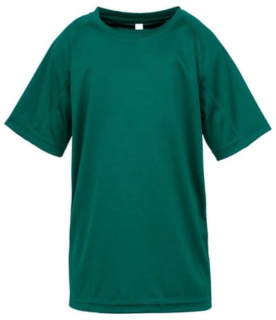 Spiro Childrens Boys Performance Aircool T-Shirt (Fles groen)
