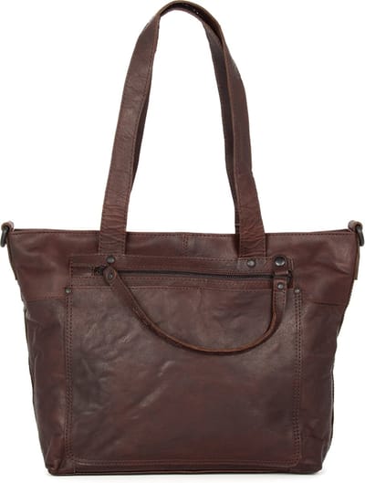Leren Shopper - August - Donkerbruin