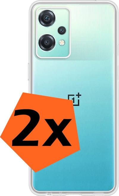 Hoes - 2 Stuks - Geschikt voor OnePlus Nord CE 2 Lite - Sterk & Shockproof - Case Siliconen - Back Cover - Telefoon Hoes - Transparant