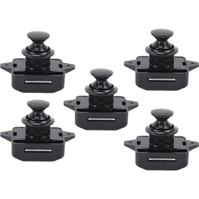 Kastdeur Drukknop Vergrendeling Zinklegering Exquise Kastdeur Knop Vergrendeling voor RV Camper Zwart Black