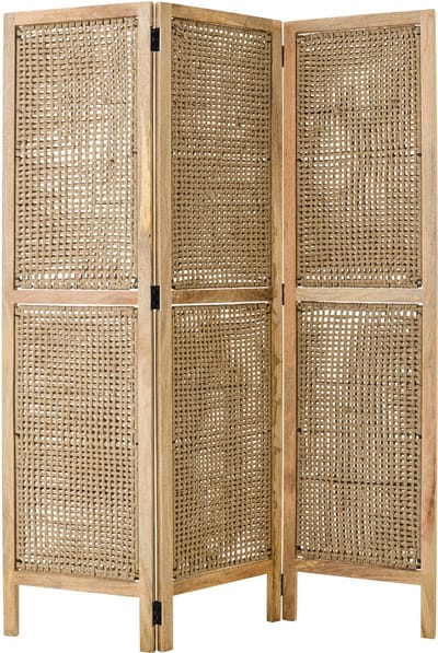 J-Line kamerscherm Rieten Panelen - hout - naturel