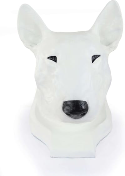 Bull Terrier urn en tuinbeeld - grote hondenkop voor as van je hond