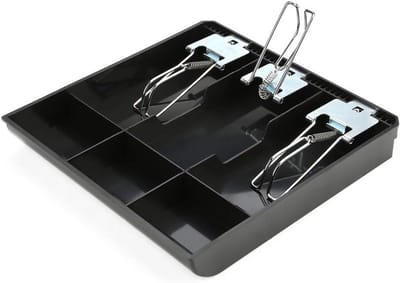 Registerlade met Inzetbak voor Kassasysteem - Vervangbare ABS Cash Drawer 24.5x24.5x3.5cm, Ideaal voor Winkels en Horeca