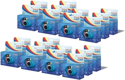 Wegwerpcamera Set - Waterdichte Camera - Vakantie Foto's Maken - Tot 5 Meter Waterdicht - 20 Stuks - Blauw