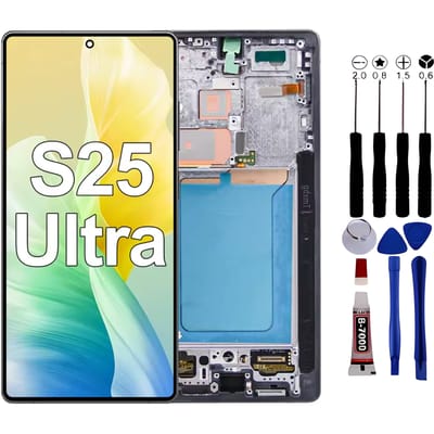Scherm voor Samsung S25 ULTRA SM-S938 OLED + Zwarte voetafdruk + Gereedschap