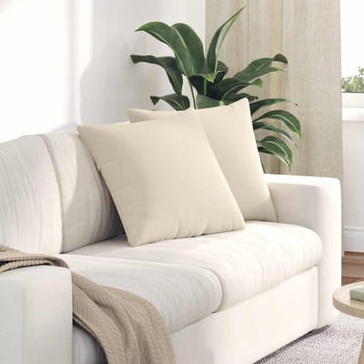 vidaXL - Zitkussens - 2 - st - Stof - Beige - 50 - x - 50 - cm