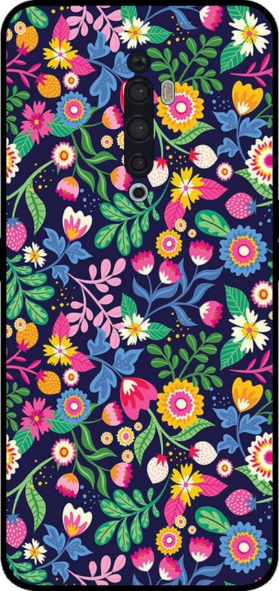 Smartphonica Telefoonhoesje Geschikt voor Oppo Reno2 Z met bloemen opdruk - TPU backcover case flower design geschikt voor Oppo Reno2 Z