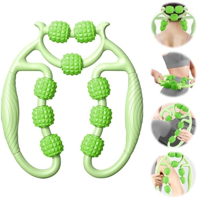 Dailygoods- Spiermassageroller 3D - Massageapparaat - Massageroller voor benen - Anti-cellulitis - Fitness - Herstel beweeglijkheid 27x24,5x4 cm