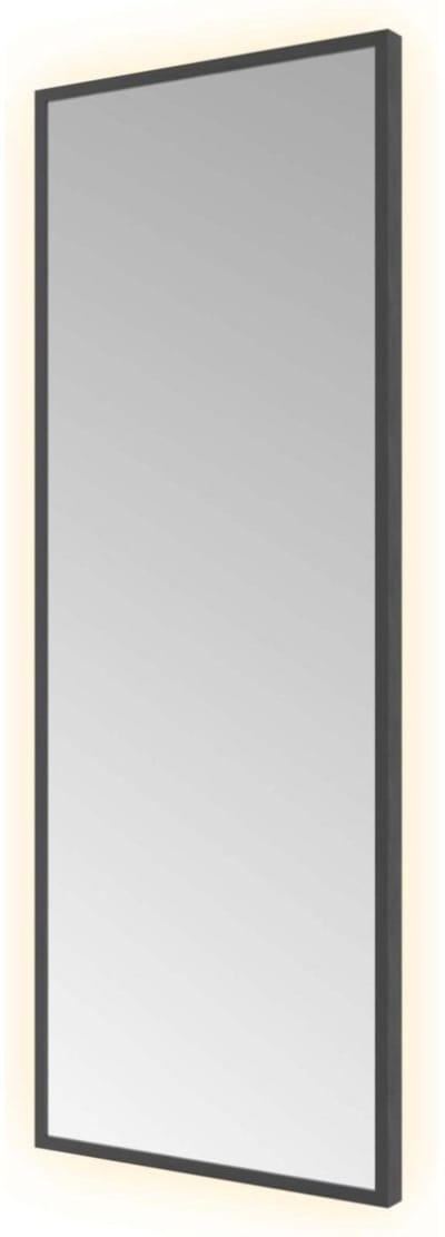 Hotbath &More SQU380 Square spiegel 30x80cm met verlichting, kleurwissel, dimbaar en afstandsbediening geborsteld zwart PVD