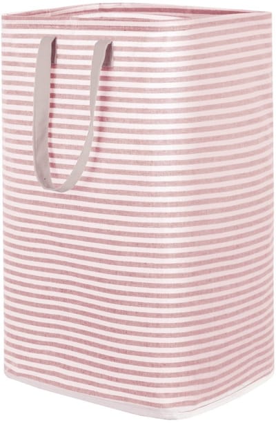Dailygoody - Vouwbare Wasmand - Grote Capaciteit - Vrijstaand Design - Roze - Opbergbak - Ideaal voor Kleding en Speelgoed - Voor Badkamer en Slaapkamer
