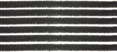 Chenilledraad - 20x - zwart - 50 cm - hobby/knutsel materialen