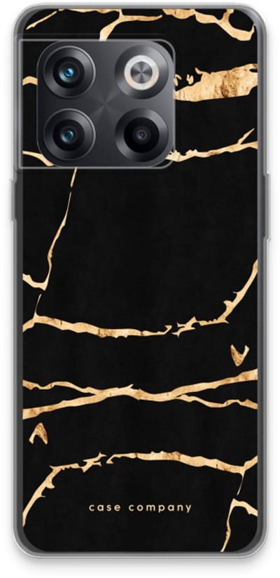 Case Company® - Hoesje geschikt voor OnePlus 10T hoesje - Gouden marmer - Soft Cover Telefoonhoesje - Bescherming aan alle Kanten en Schermrand