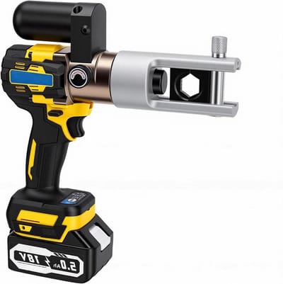 Elektrisch Krimpgereedschap - Hydraulische Crimper - Kabelverbindingen Maken - Draadloos Batterijontwerp - 90KN Kracht - Zwart
