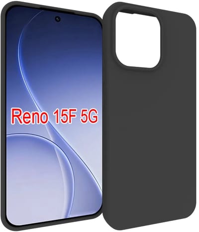 MobyDefend Hoesje - Geschikt voor Oppo Reno15 F / Oppo Reno15 FS - TPU Backcover - Mat Zwart