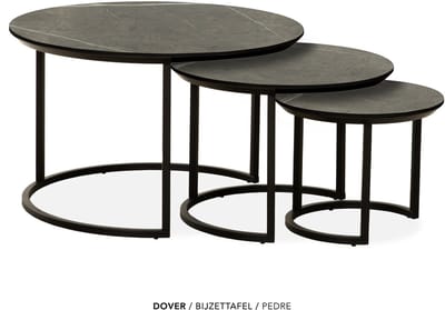 Maxfurn - Set van 3 ronde salontafel | kleur: Pedra