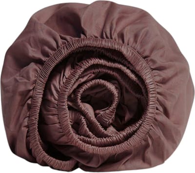 Yumeko hoeslaken katoensatijn roze bruin 140x200x30 - Bio, eco & fairtrade