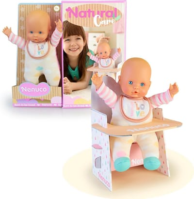 Babypop met Hoge Stoel en Zachte Stoffen Lijf