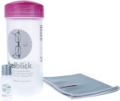 Brillenbad Schudbad Luxe Set – Met Reiniger 50 ml en Microvezeldoek - Cadeau - Roze