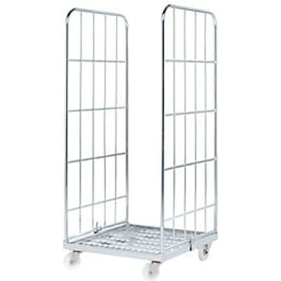 Rolcontainer, 2-zijdig, met stalen rolplaat, 1640 mm bruikbare hoogte