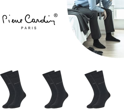 Chaussettes Homme Pierre Cardin Lot de 3 Graphite 39-42 black