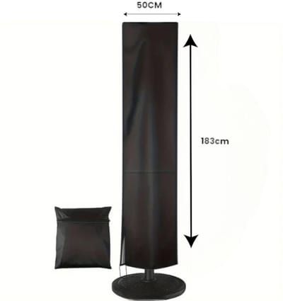 Dutchers® Parasolhoes Weerbestendig - Staande parasol - Waterbestendig UV-Beschermend - 183cm x 50cm - Antraciet