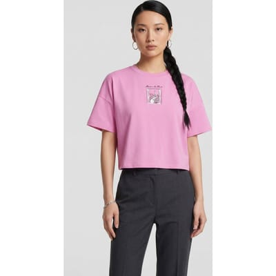 Karl Lagerfeld Paris Sketch Window Boxy Tee Opera Mauve Taglia: S | Maglie Sportivi Outlet | Donna | Viola