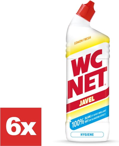 WC NET Toiletreiniger - JAVEL - Extra White Lemon Fresh - 6 flessen - Voordeelverpakking