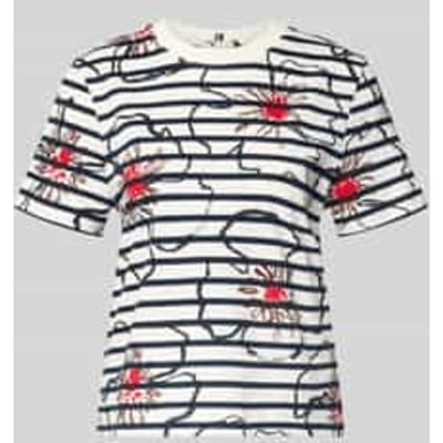regular fit T-shirt model 'FLOWER GRAPHIC REG C-NK S'