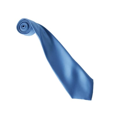 Premier Kleurencollectie Satijnen Stropdas (Middenblauw)