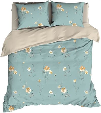 Satin d'Or Zabina Dekbedovertrek - Lits-jumeaux - 240x200/220 cm - Aquablue