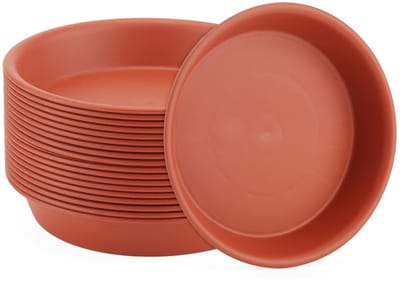 Allecto - Red Plant and Pot Saucers - Drip Trays voor Binnen en Buiten - 15 cm - Ronde Pot Onderzetters - 20 Stuks - Geschikt voor Tuinplanten - Rood