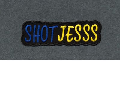 embleem shotjess blauw geel