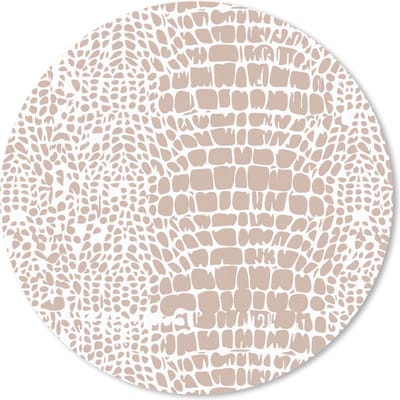 Muismat rond 20x20 cm - Mousepad Dierenprint - Slang - Pastel - Ronde muismatten