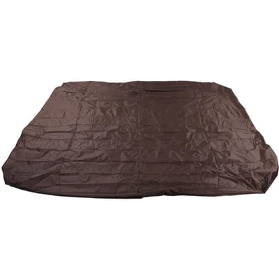 Bâche de protection pour baignoire extérieure 190 Polyester Tafetas Revêtement Argenté Imperméable Couverture pour Bain à Source Chaude Carrée Spa Bain Imperméable à la Pluie café