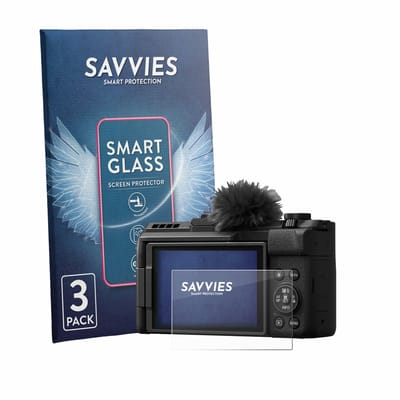 3 Stuks Savvies Screenprotector - geschikt voor Canon PowerShot V1 Premium - beschermfolie glas transparant