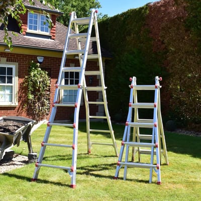 BPS Telescopische Multifunctionele Ladder – 5,30 m – Opsteekladder/Reformladder/Trapladder – Zwaar Aluminium Vouwladder – EN131 Gecertificeerd
