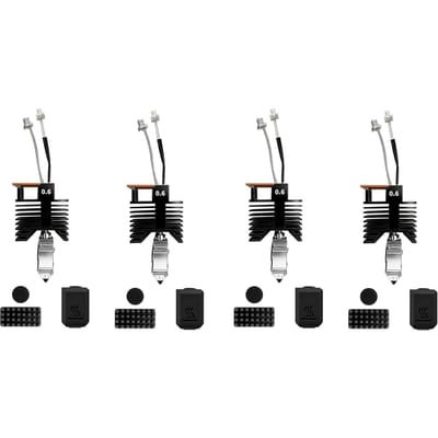 Kit Hotend pour Imprimante 3D 4 Ensembles Convient pour Snapmaker U1 Accessoires Bloc Céramique 48W Débit Élevé Revêtement Nano Amélioré