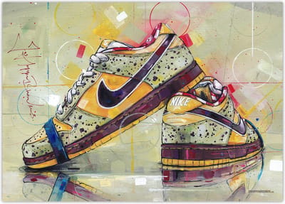 Sneaker poster yellow lobster 70x50 cm