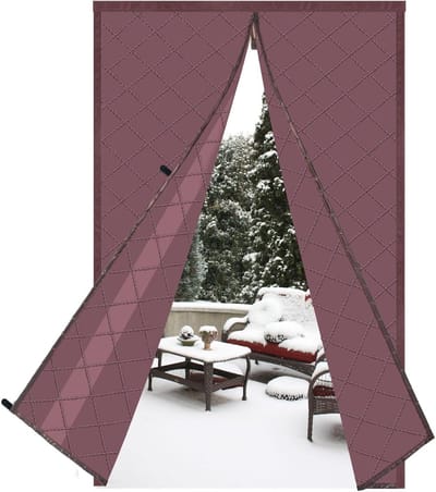 Magnetisch Deurgordijn - Isolerend Gordijn - Warm Houden - Automatisch Sluitend - 105x200cm - Bruin